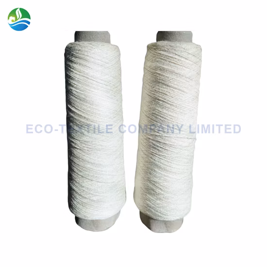 Hilo de seda Tussah blanqueado de grado súper 100% blanco sin teñir para alfombra de mano