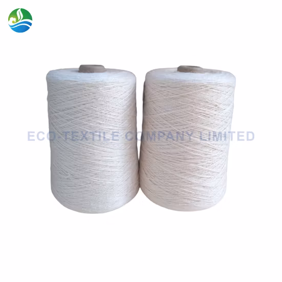 Hilo hecho punto ropa de mezcla de ramio de seda cruda de color blanco sin teñir