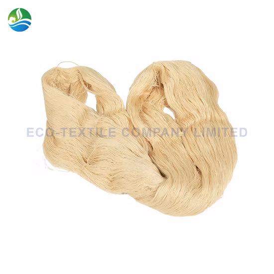 Eco Textile 100% Super grado brillante natural Tussah hilo de seda para tejer a máquina